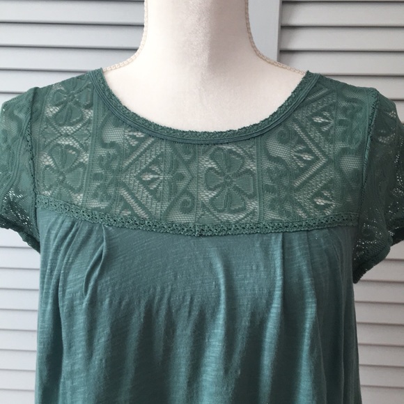 Pins and Needles Green Lace Top - Picture 2 of 6